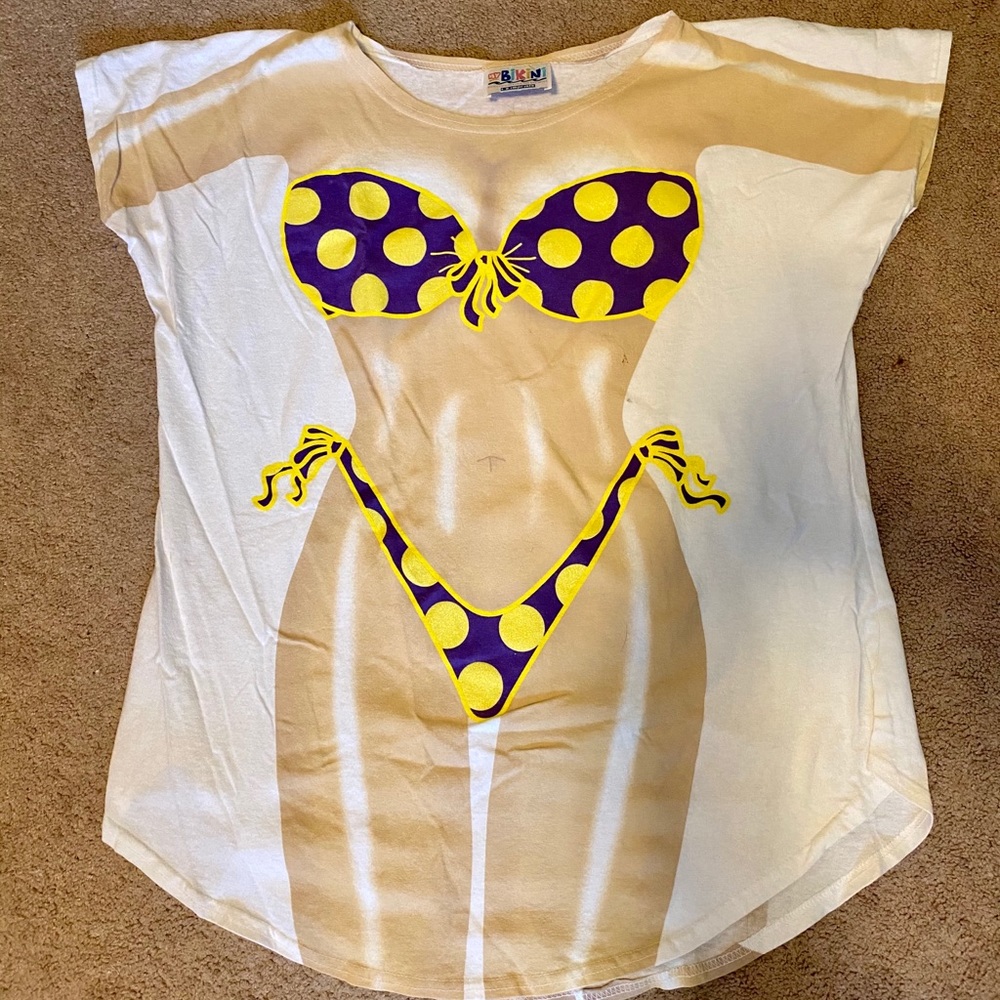 Yellow & Purple Bikini T-shirt/Tunic